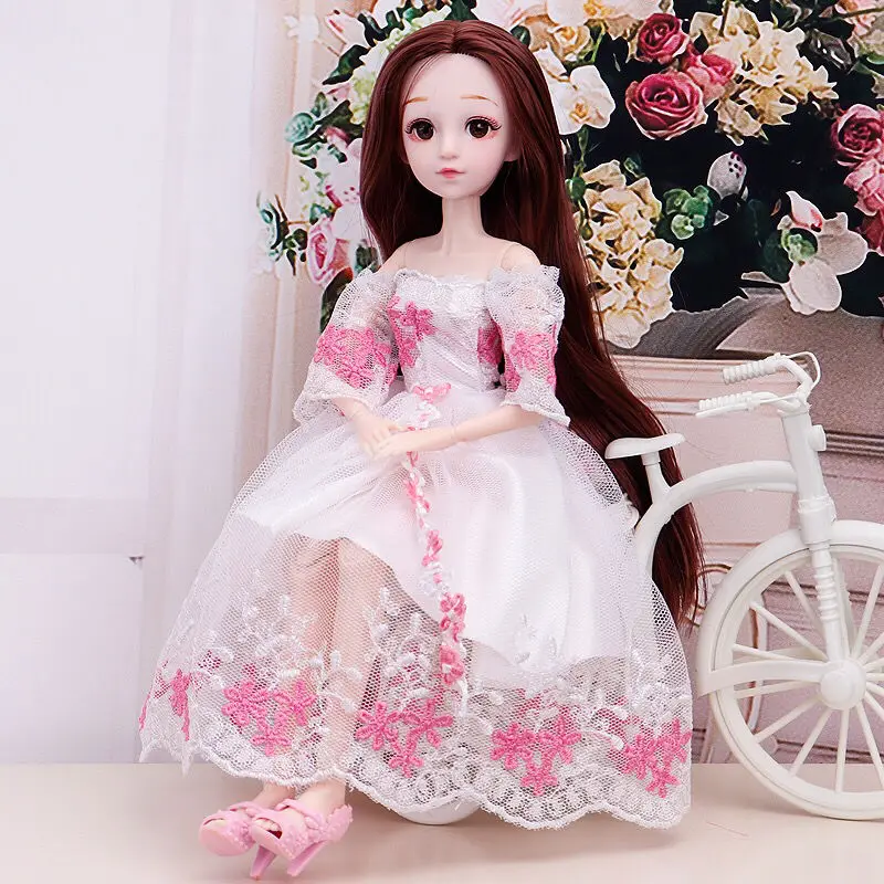 36 см красивая кукла BJD 22 подвижных шарнирных глаза 4D модные куклы с одеждой обувью