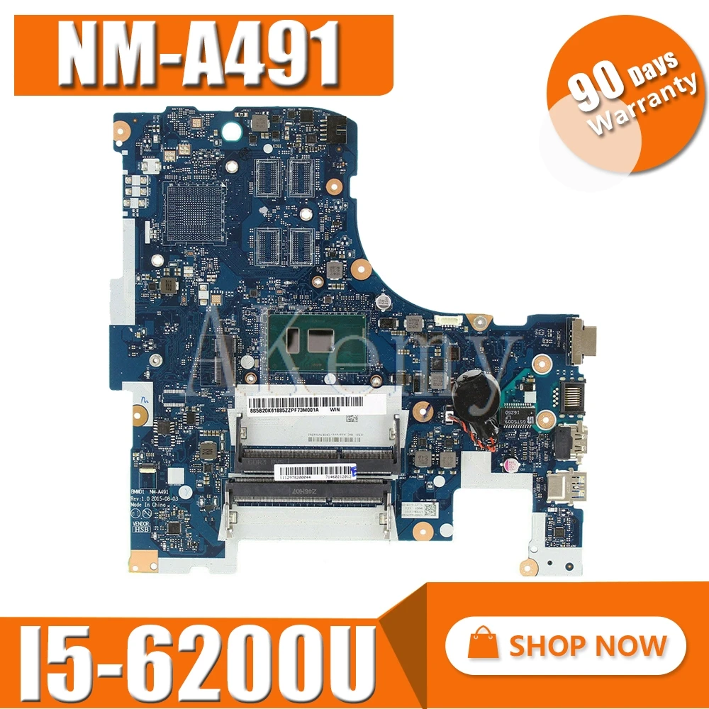 

SAMXINNO для For Lenovo 300-17Isk материнская плата для ноутбука с i5-6200U CPU NM-A491 100% полностью протестирована