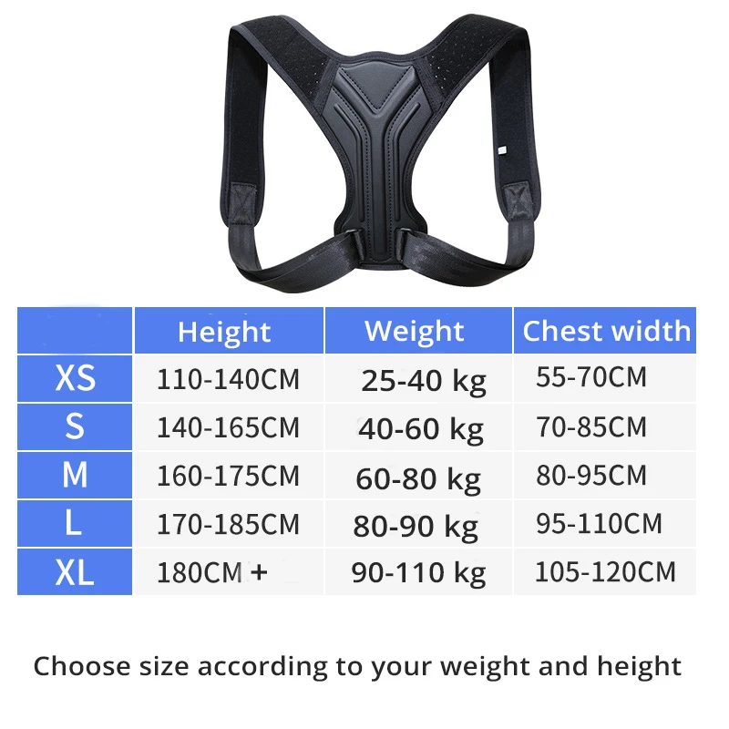 

Back Shoulder Support Posture Corrector Corset Clavicle Spine Posture Correction Belt Comfortable Soft Strip Corrector for Adult