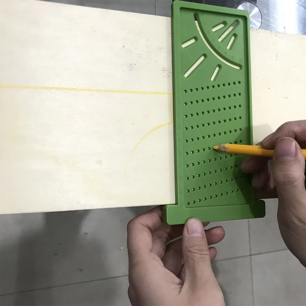 T Тип Пластик угловая линейка Деревообработка скребок Mark Line суппорт плотника