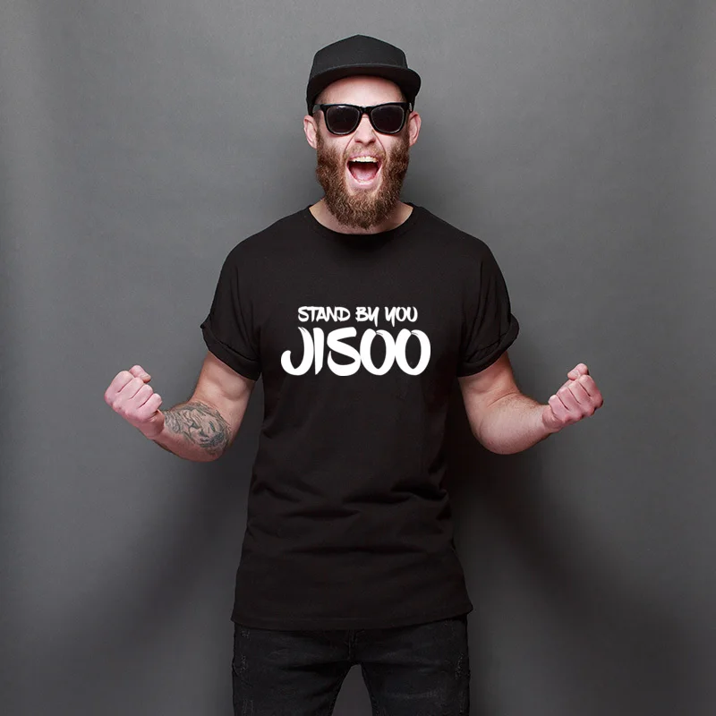

New Coming Stand By You Jisoo Lisa Adult New Design T Shirts Prevalent O-Neck Tees Men's Newest T Shirt Harajuku