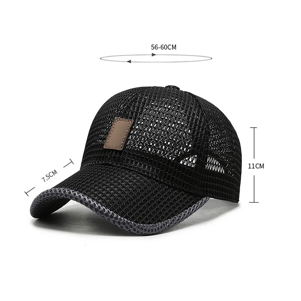 

Baseball Cap Summer Extended Eaves Full Mesh Baseball Cap Outdoor Breathable Shade Mesh Cap For Women Men Bone