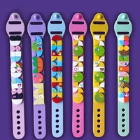 building blocks bracelet series silicone wristband diy cartoon bracelet for boys and girls childrens toys girl block assembling