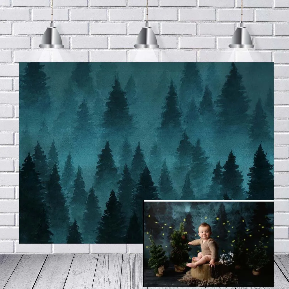 Фон для фотосъемки MEHOFOTO фон с изображением леса темно зеленого цвета студийной баннера|Фон фотосъёмки| |
