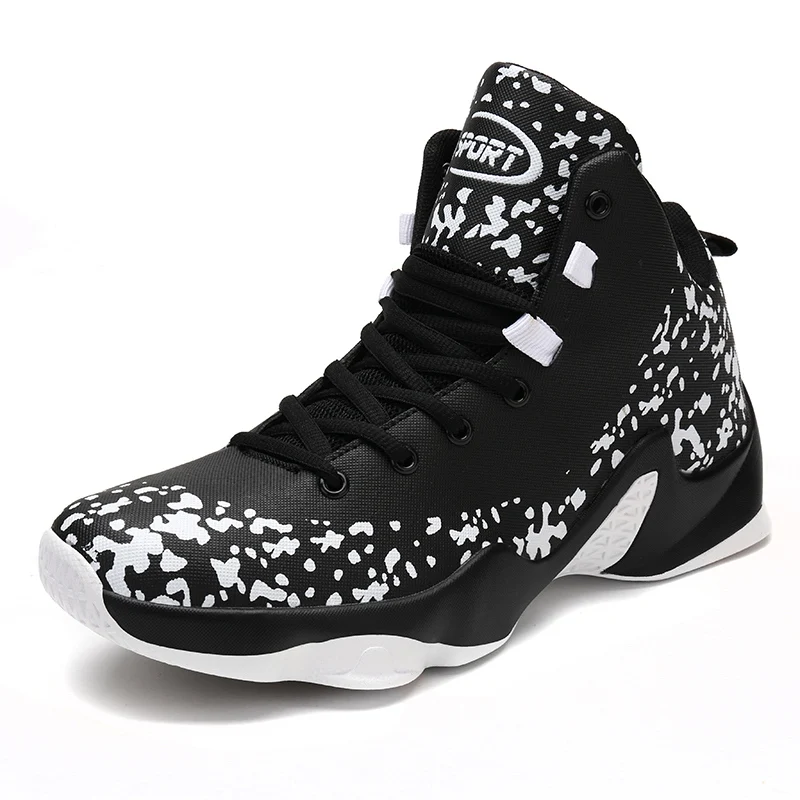 Баскетбольные кроссовки+ мужские кроссовки uptempo spor curry 4 ayakkabi bayan kyrie 5 мужские кроссовки jordan 11 Ретро zapatillas hombre deportiva - Цвет: Черный