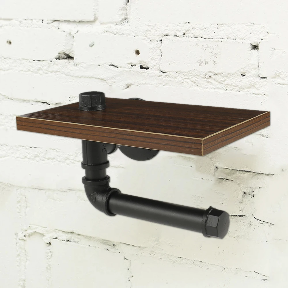 

Bathroom Fixture Toilet Roll Holder with Shelf Wall Mounted Toilet Paper Holder Vintage Bathroom Accessories bathroom decoration
