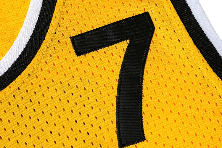 Фильм версия желтый Баскетбол Джерси No.7 Хорватия JUGOPLASTIKA 7 kukoč вышивка на открытом