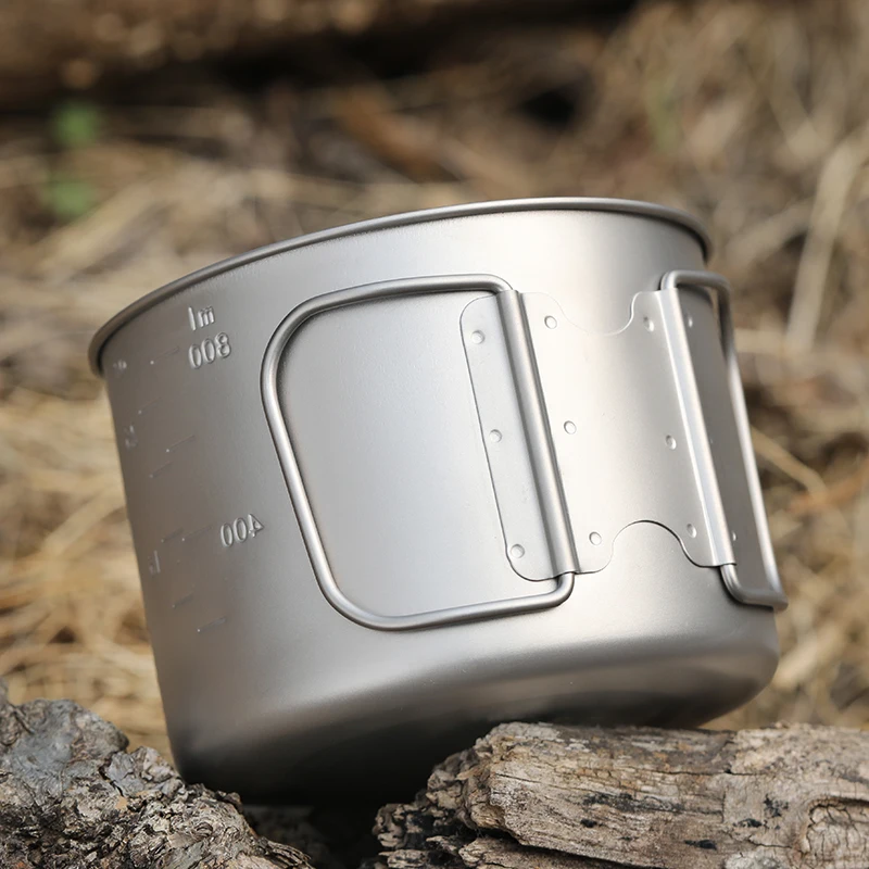 The Best Ultralight Backpacking Cookware and Titanium Pots 900ml Outdoor Cooking Pot with Fire Pan for sale | Спорт и развлечения