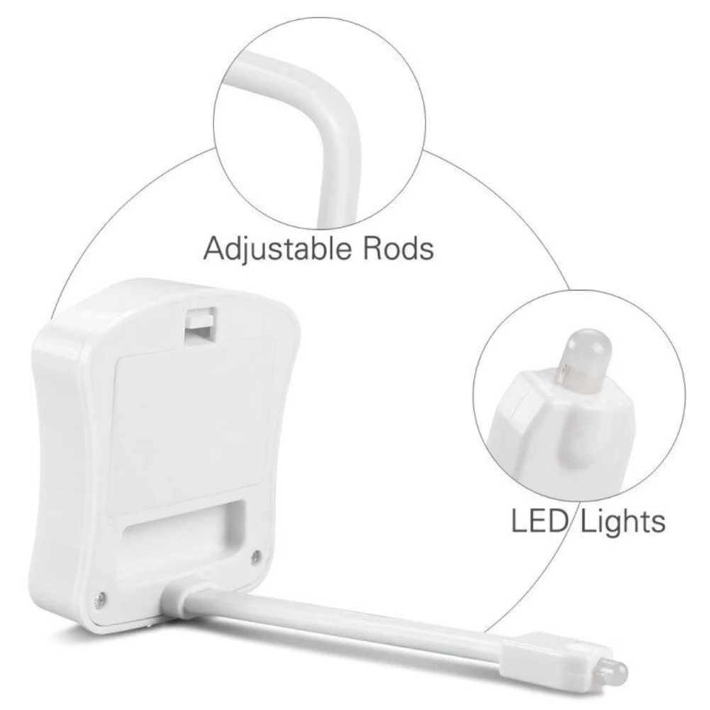 

Creative LED Luminaria WC Toilet Hanging Backlight Smart Body Motion Sensor Battery Powered Toilet Lavatory Seat Lamp