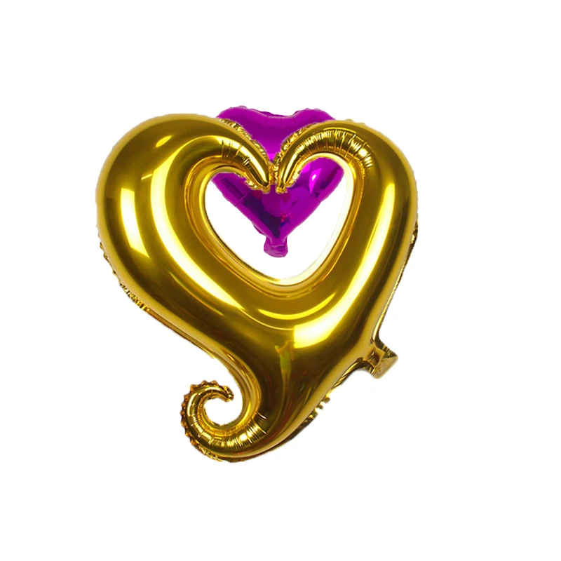 2 Новинка 18 дюймовые и 10 дюймовая шпилька сердце образные шарики из фольги