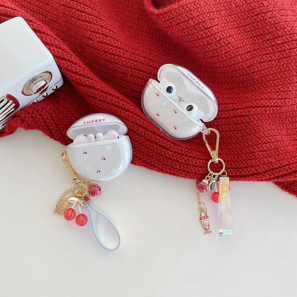 Чехол для huawei freebuds 3 / PRO милый силиконовый чехол наушников с брелоком в виде
