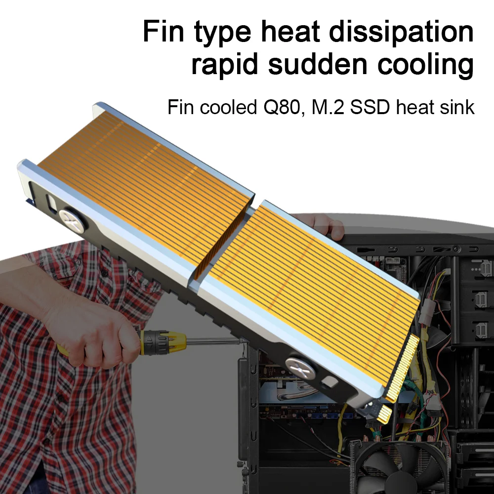 

JEYI M.2 SSD теплоотвод из чистой меди алюминиевый сплав Охлаждающий радиатор твердотельный жесткий диск плавники Радиатор Охладитель
