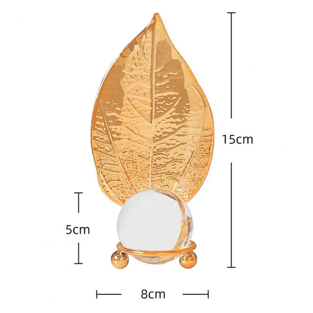 Креативная модель из искусственного хрустального шара с дизайном листьев