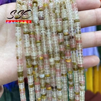 2x4mm natural stone watermelon tourmaline beads loose spacer beads for jewelry making diy power energy healing earring bracelets
