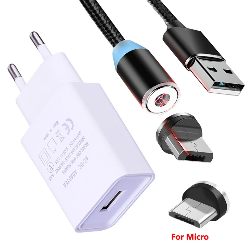Магнитный Micro-USB кабель зарядного устройства для Huawei Y5 Y6 Y7 2018 Honor 8X 7X 8C 8A Redmi 7 7A 6 6A 5 4X