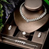 hibride elegant cz dubai jewelry sets nigerian wedding african bridal jewellery 4pcs necklace mujer set cadenas y aretes n 1901