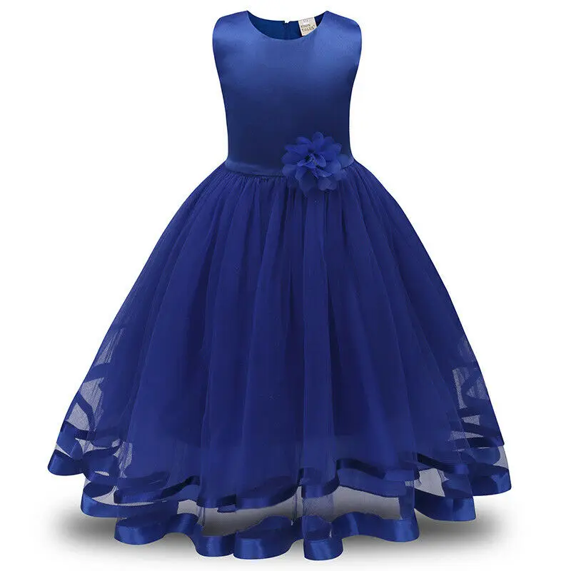 

Summer Kids Dresses For Girls Lace Sleeveless Flower Baby Dress Girls Dresses Birthday Party Wedding Princess Dress 4-10 Years