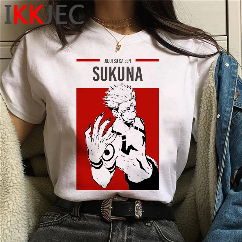 

Jujutsu кайсен летний топ, Футболка мужская уличная гранж размера плюс ulzzang пара от одного года до четырех лет Футболка белая футболка в винтажн...