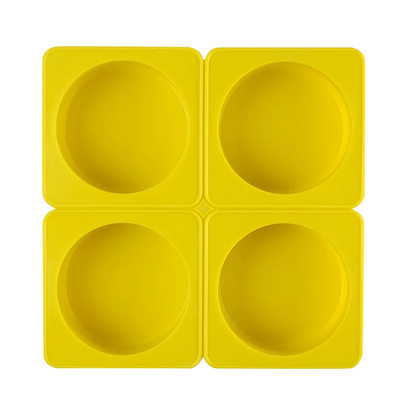 

New 4 Cavity Round Shapes Soap Silicone Mold for Making Soaps 3D Diy Handmade Mould Decoration Wax Candle Cake Tray Tools