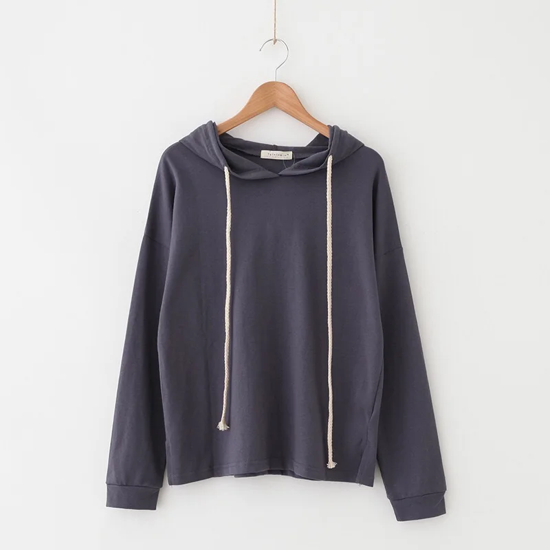 Новинка 2019 одноцветная осенняя и зимняя женская толстовка Повседневная