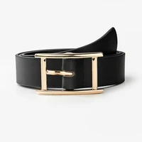 fashion wild metal alloy buckle belt for women pu leather waistband for jeans trouser ladies dress decoration clothes accessory