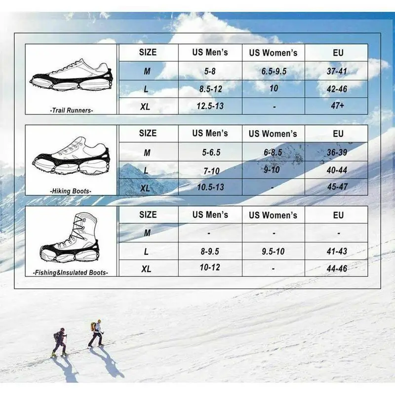 

19 Tooth Steel -country Crampons Cover Shoe Bag Packaging Silicone Storage E5S7