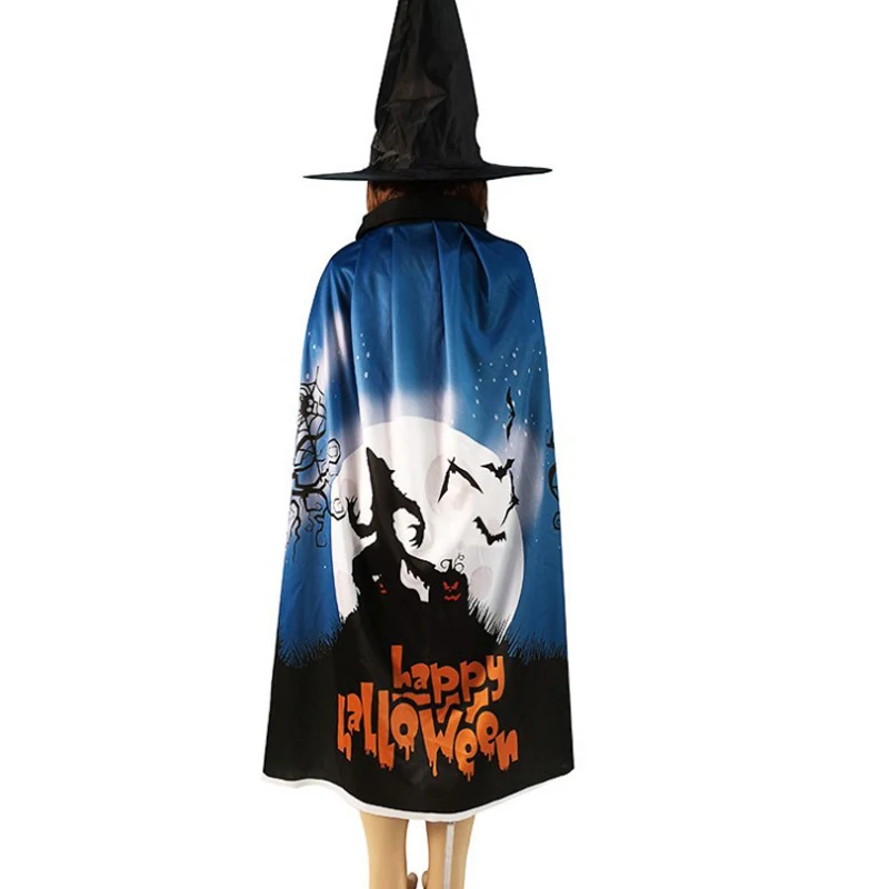 Хэллоуин Тыква Череп Призрак шаблон плащ шляпа 2020 карнавальный костюм халат