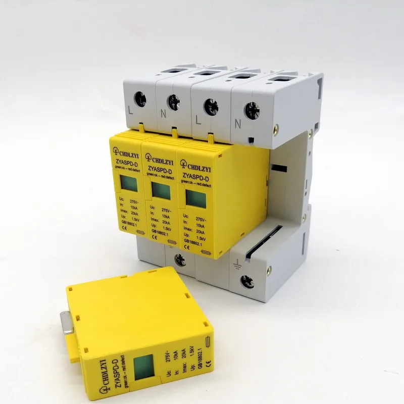 SPD DC 275v 4 P 10 ~ 20KA стабилизатор избыточного напряжения долговечный гаечный ключ 3