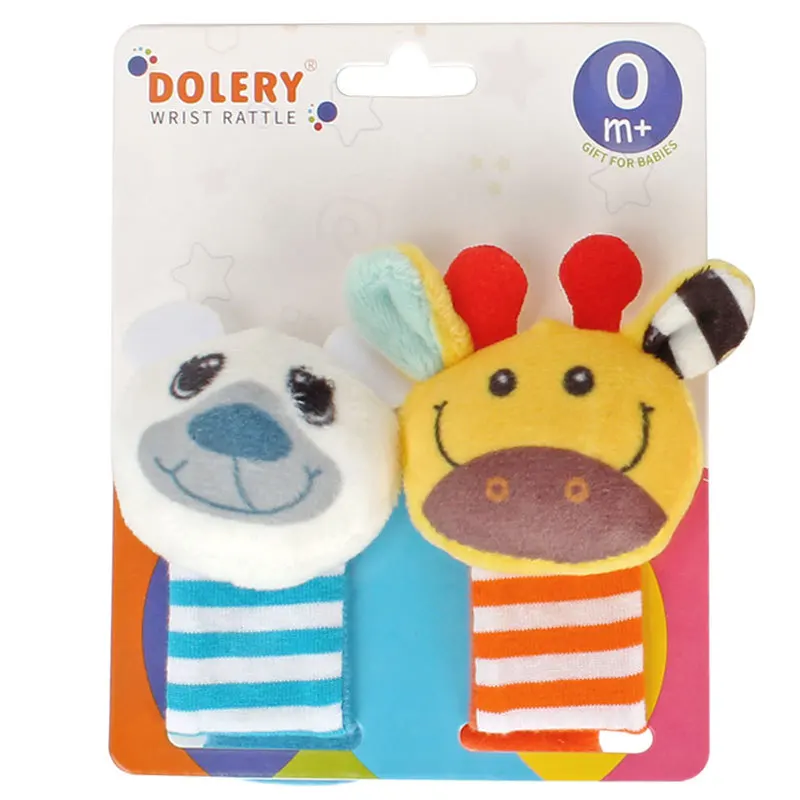 Игрушка для новорожденных повязка на запястье детские погремушки с героями