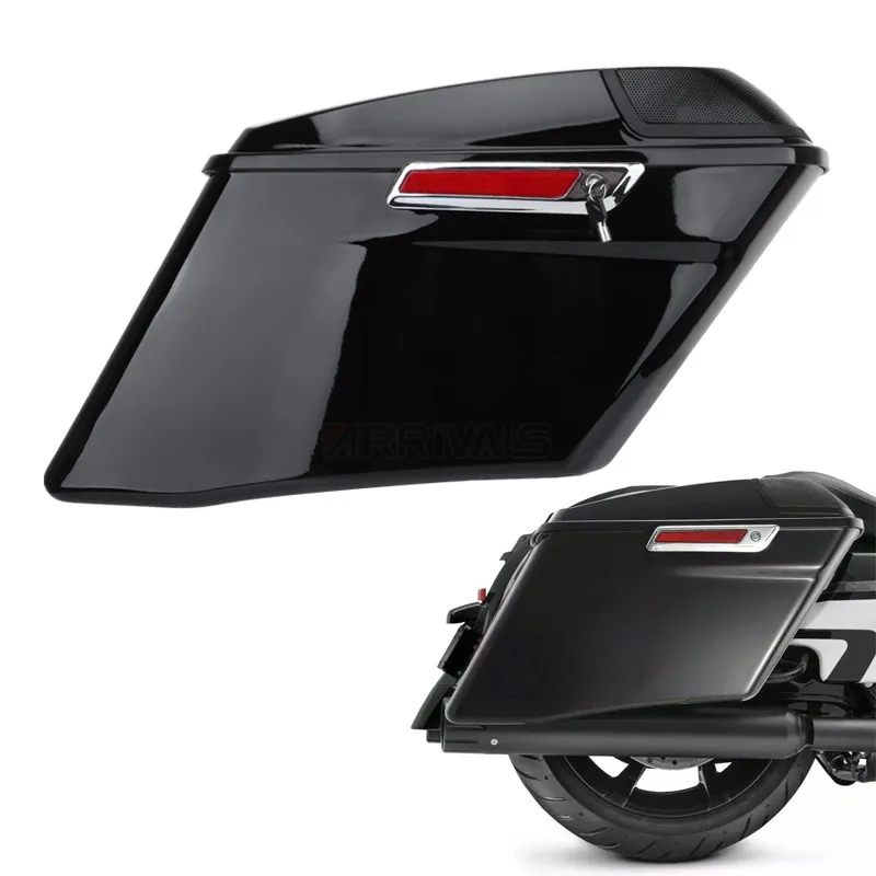 Растягивающиеся седельные сумки для мотоцикла 4 дюйма Harley Touring Road King Street Glide 2014-2020