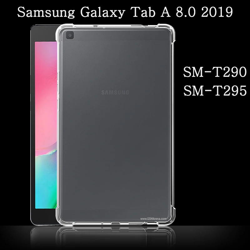 

Принципиально для Samsung Galaxy Tab A 8,0 2019 SM-T290 SM-T295 противоударный мягкий силиконовый чехол из прозрачного термопластичного полиуретана подушка б...