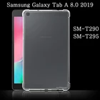 Принципиально для Samsung Galaxy Tab A 8,0 2019 SM-T290 SM-T295 противоударный мягкий силиконовый чехол из прозрачного термопластичного полиуретана подушка безопасности защитный Coque Капа