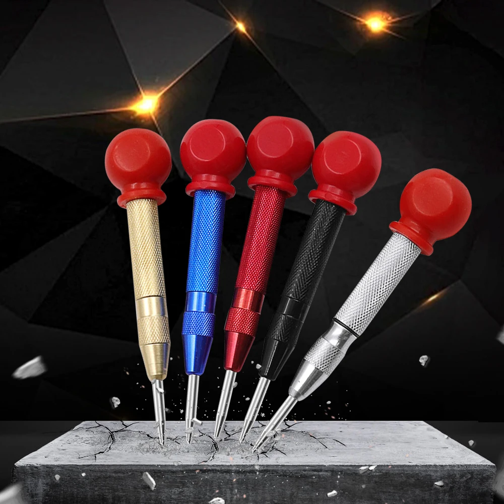 

Automatic Centre Punch Spring Positioner Woodworking Tools For Glass Window Drill Bit Electric Tools Center Pin Loaded Drill