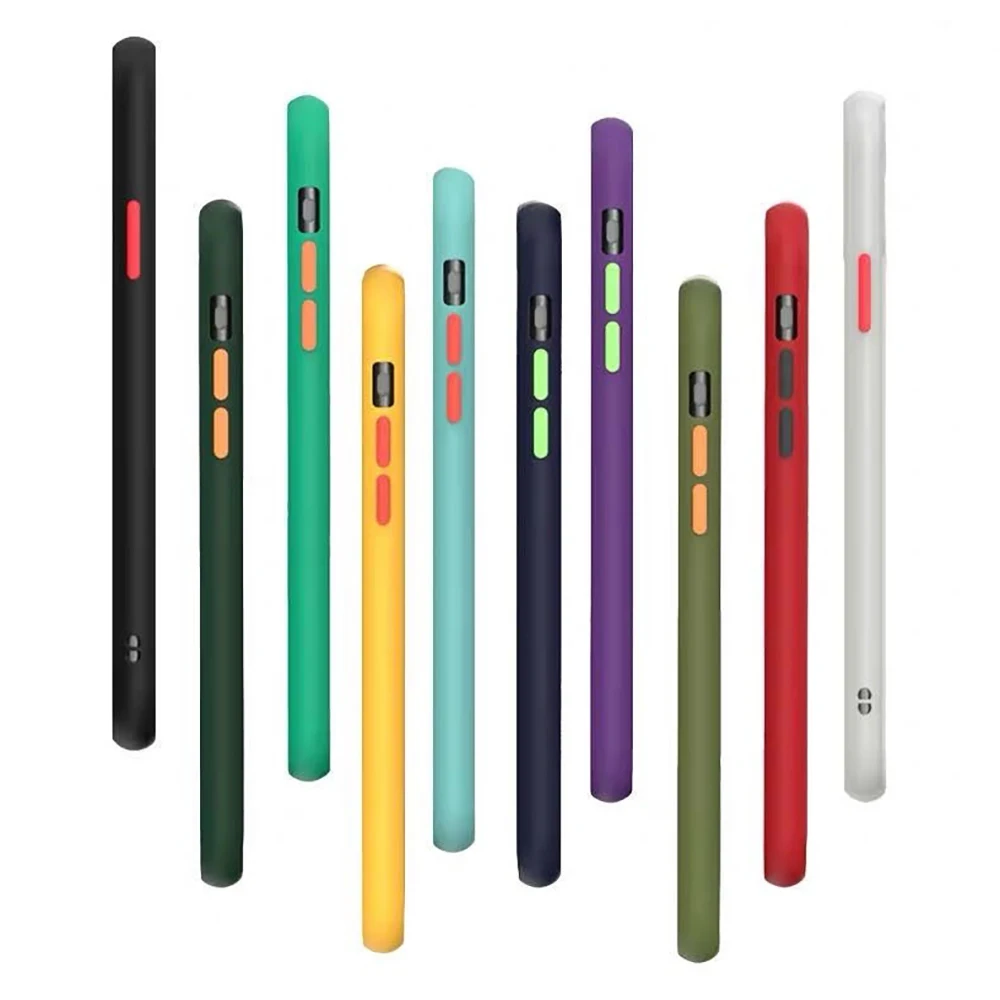 

Mint Hybrid Simple Matte Bumper Phone Case For iPhone 11Pro Max XR XS Max 6S 8 7 Plus Shockproof Soft Silicone Clear Cover