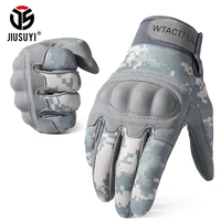 camouflage tactical gloves airsoft paintball combat shooting armored work long rubber full finger glove multicam army gear men