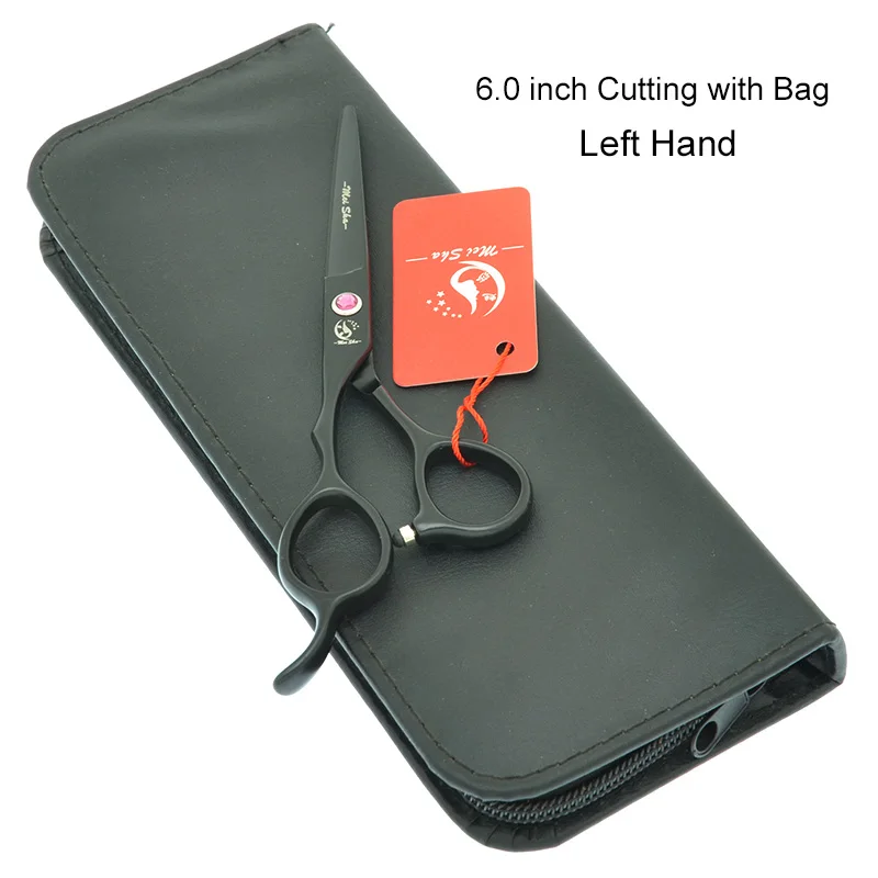 HA0138 with Bag 60 Meisha 5,5/6 дюймов, парикмахерские ножницы для левой руки, профессиональные ножницы для волос, набор парикмахерских ножниц, парикмахерские ножницы, инструмент для красоты волос HA0137 - Цвет: HA0138 with Bag 60