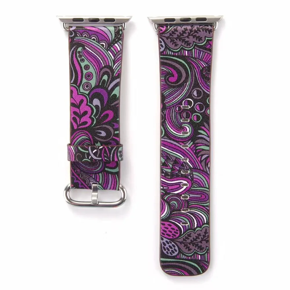 Кожаный ремешок в национальном фольклорном стиле 44 мм 42 для Apple Watch iWatch SE Series 3/4/56 38