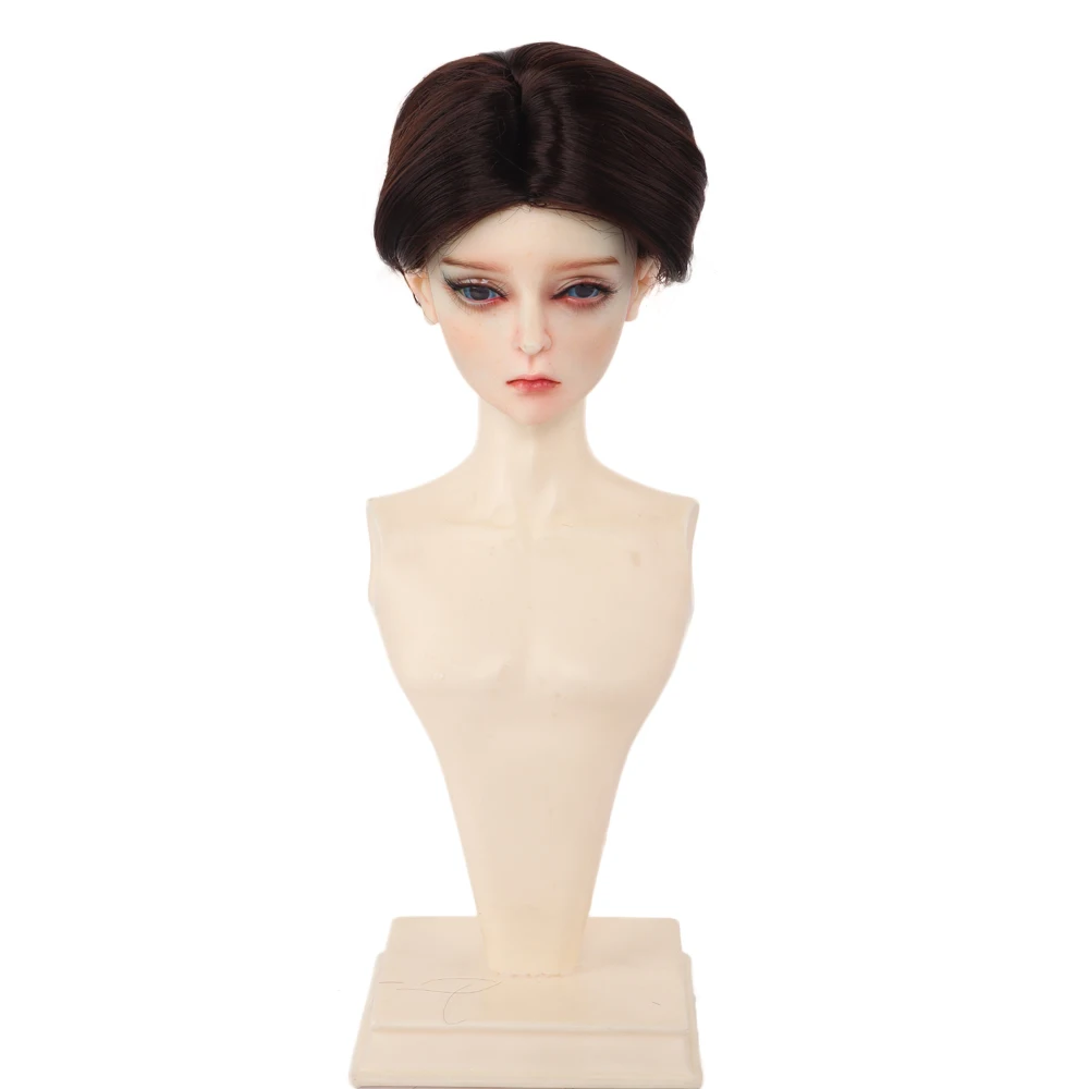 

MUZIWIG 1/3 BJD Doll Hair Wig Doll Accessories Short Straight Hair Soft Fiber Natural Color Wig For DIY BJD Doll Girl Gift