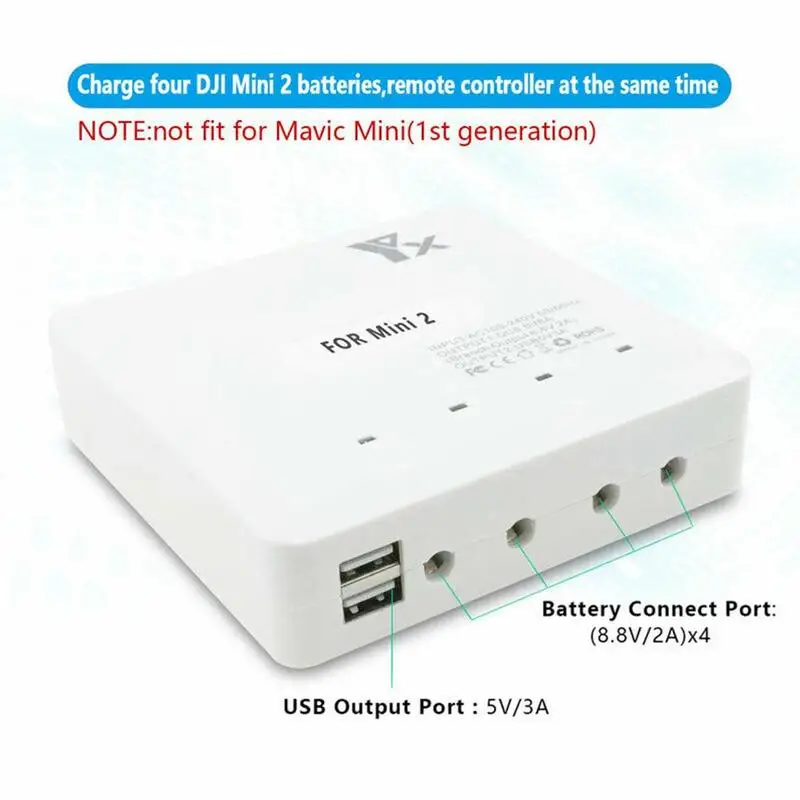 

Suitable For DJI Mavic Mini 2 battery charger with high-efficiency four port charging and accesso USB simultaneous charging A5N3