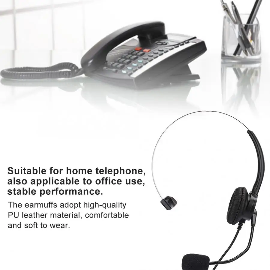 headset Telephone Monaural Headset Landline Phone Headphone with Microphone for Home&ampoffice Use auriculares | Электроника