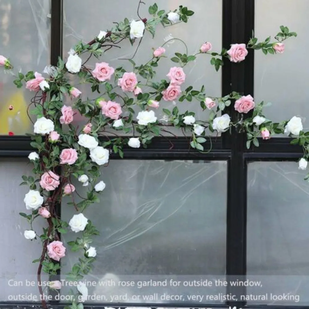 Искусственная гирлянда розы 1 шт. 8 дюймов 45 цветов имитация шелковой лоза