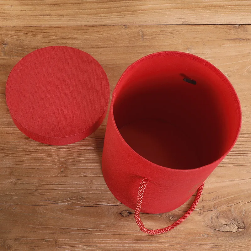 165x120мм креативный круглый Цветочный ведро черная Подарочная коробка конфета