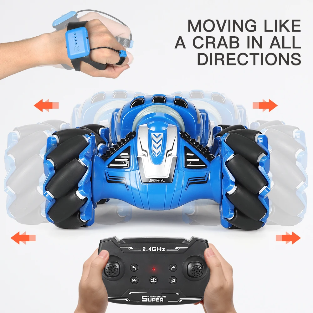 Gesture Induction Twist Car Watch Remote Control Stunt Deformation RC Drift 4 Channels off-road Climbing New Gift | Игрушки и хобби