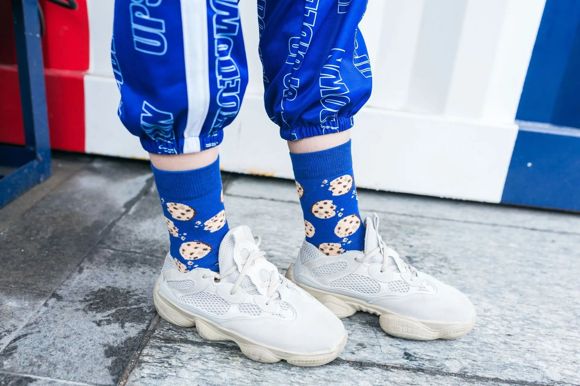 Men and women food fruit print pattern socks avocado McDonald's cookies funny personality fashion print ladies socks lovers