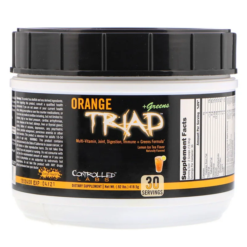 

Multi-Vitamin, Joint, Digestion, Immune +Orange Triad + Greens, Lemon Ice Tea Flavor, 0.92 lbs (418.5 g)