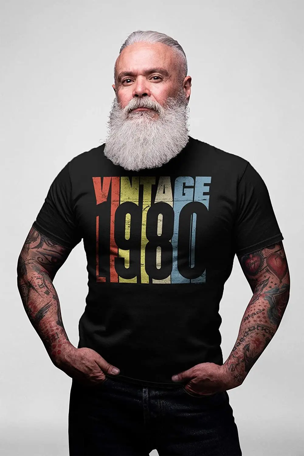

Fashion Cool Men T shirt 41st Birthday Gift Shirt - Vintage 1980 Retro Birthday Gift for Men Women Funny print tshirt