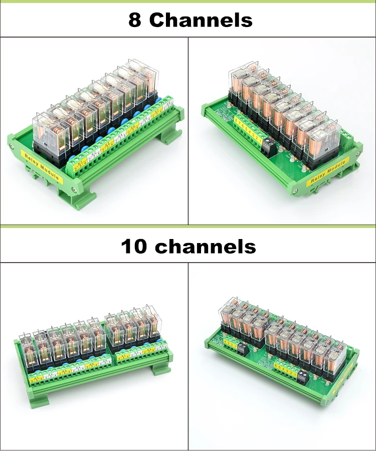 8 каналов 1NO+ 1NC DIN рейку интерфейс релейный модуль с OMRON G2R-1-E 16A вход DC 12 В 24 В PNP NPN совместимый
