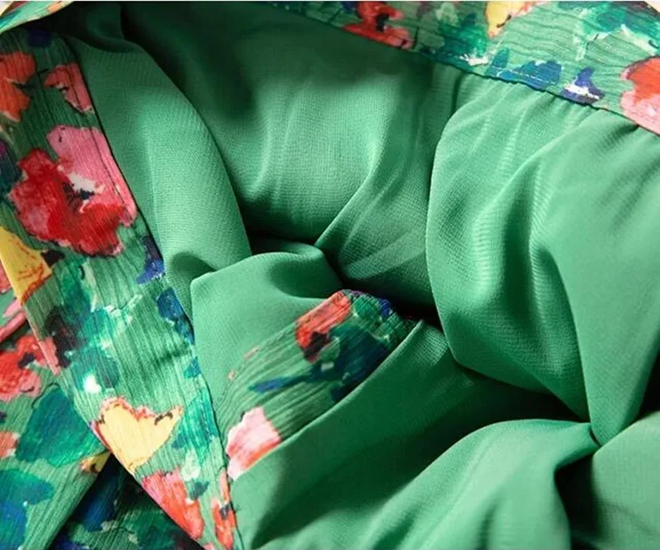 Осень зима Женская длинная юбка с цветочным рисунком маленького размера