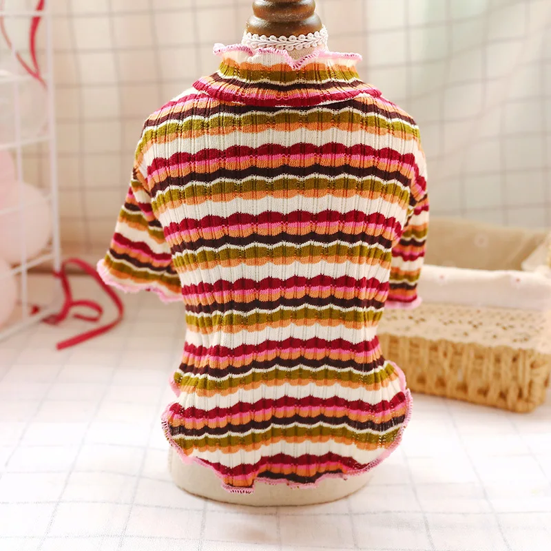 Собака с плиссированным кружевом дизайн универсальная рубашка удобные и