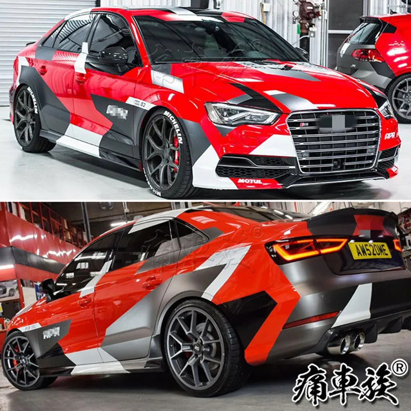 Автомобильные наклейки для Audi A3 S3 внешний вид кузова декоративная пленка гонки